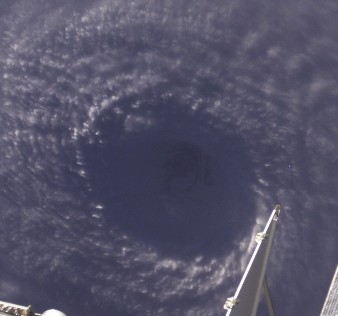Looking down the maw of H. Ivan from the ISS on Sept. 15, 2004