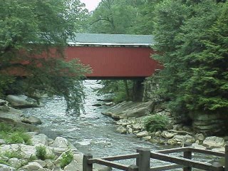 Covered bridge over Slippery Rock Creek just below the Mill in McConnell's Mill State Park